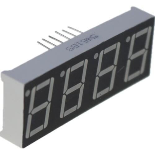 0.56inch 4bit Common Cathode Digital Tube Red LED Digit Display 7 Segment 0.5inch 0.5 0.56 inch 0.56'' 0.56in. 4 Four bit