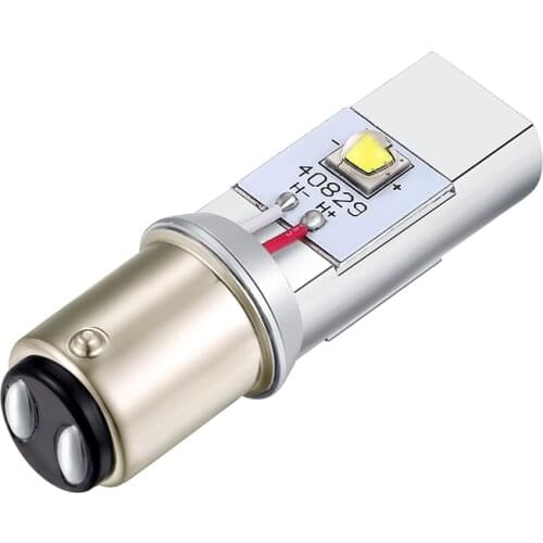 Zauleon 1pcs 1157 BA15D LED Motorcycle Headlight Bulb DC 6V-24V Non Polarity Motorbike head lamp