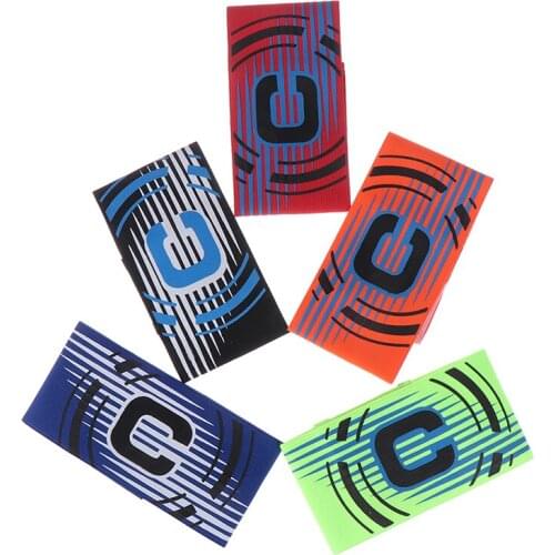 1Pc Colorful Armband Football Soccer Flexible Sports Adjustable Player Bands Football Supplies