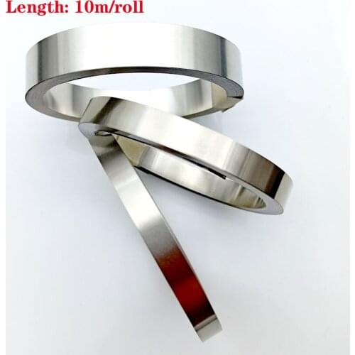 10 meter/roll 0.1/0.12/0. 15*10 8650 lithium ion battery nickel plate steel battery spot welding nickel plated Battery Connector