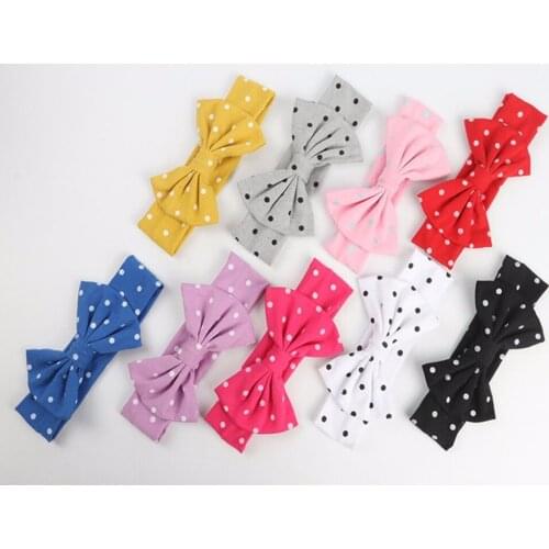 10pcs 2018 New Dot Hair Band Girls Bowknot Headband Photography Props Kids Accessories Bandeau Bebe