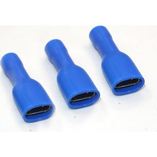 1000x 4.8mm Fully Insulated Blue Female Electrical Spade Crimp Connector Terminals