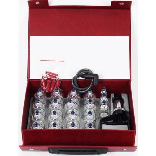 19pcs portable vacuum cupping set acupuncture phlegm spilled blood stasis cans