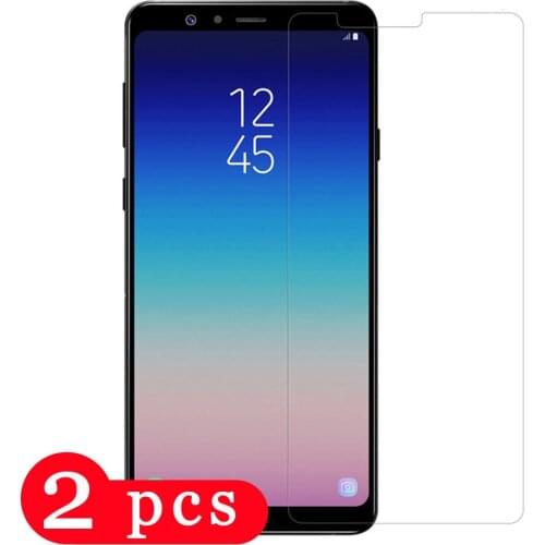 2Pcs 9H for samsung Galaxy j5 j7 pro 2017 j6 j8 2018 tempered glass protective film on glass smartphone phone screen protector