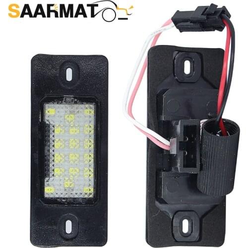 2Pcs/Set Canbus Error Free LED Number License Plate Lights Base For VW Touareg Tiguan Golf 5 Passat B5 Car-Styling bulb