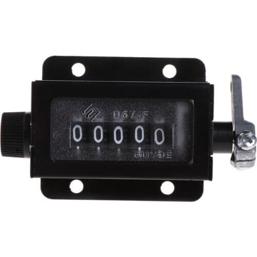2020 New D67-F 5 Digits Mechanical Pull Stroke Counter Black Casing Resettable