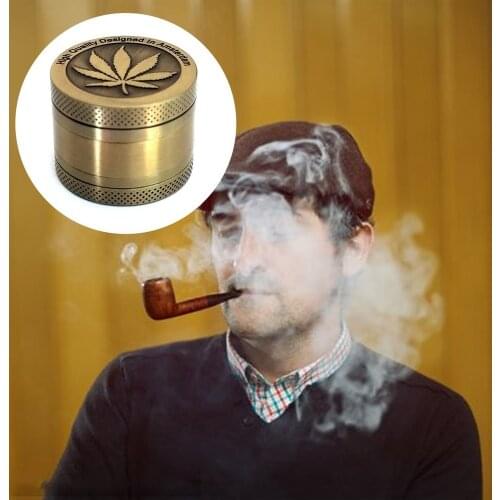 3/4 Layer Metal Zinc Alloy 4 layer 40mm Beautiful Herb Herbal Spice Crusher Tobacco Grinder Smoking Pipe Accessories