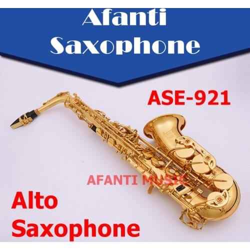 Afanti Music Eb tone / Brass body / Gold finish Alto Saxophone (ASE-921)