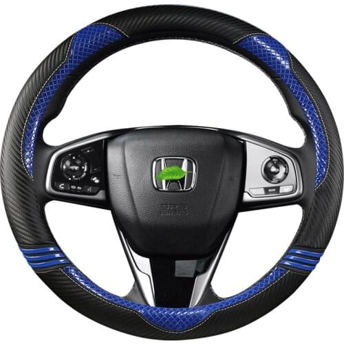 Cute Car Steering Wheel Cover PU Leather for HONDA CIVIC 2004 2006 2007 2008 2009 2012 2013 2014 Girls Pink Auto Accessories
