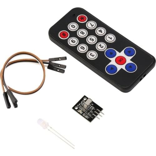 Black in StockInfrared 17-Key IR Wireless Remote Control Receiver Module Kit for Arduino High quality