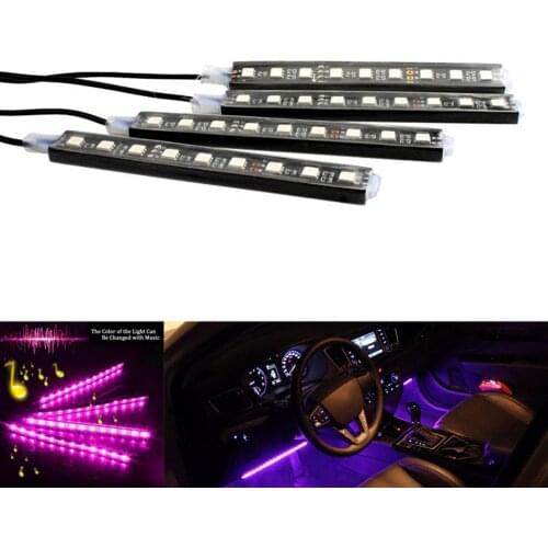 Vehemo One To Four Foot Light Decorative Lights Car Modeling for Remote Control Ambient Light New Auto Lamp for Multi-Mode