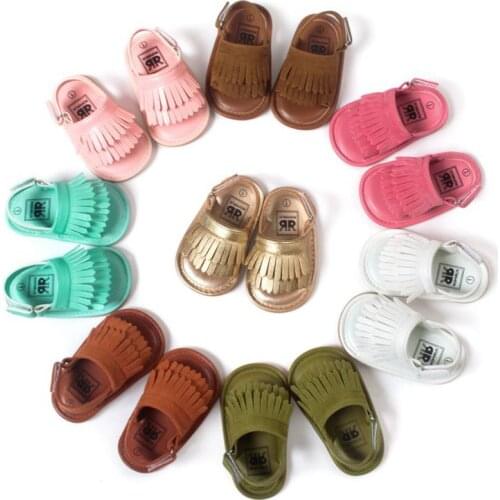 Leisure Tassel Baby Sandals Summer Fashion Baby Girls Sandals Children PU Clogs Shoes