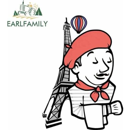 EARLFAMILY 13cm x 10.1cm For Jenkins Waterproof Fine Decal Cartoon Car Stickers Vinyl Material 3D Sunscreen For JDM SUV RV