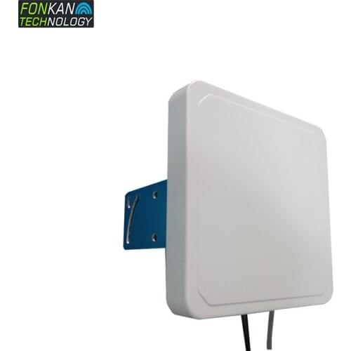 FONKAN long range 8M uhf rfid integrated reader R2000 module built-in 4dbi antenna read tags/labels RS232/UART RS485 TCP/IP TRIG