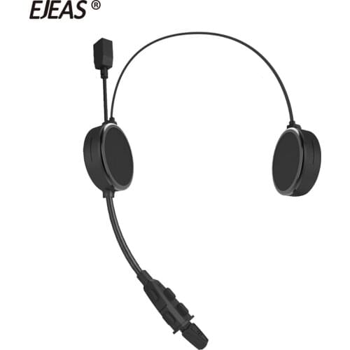 EJEAS E300 Bluetooth 4.2 Motorcyclist Helmet Headset Intercom Headphone AUX 40mm Speaker 2 Mobile Devices Connection