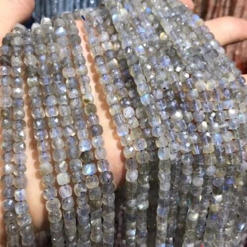 Natural Stone Faceted Scattered bead charm small Beads for Jewelry Making DIY Necklace Bracelet Accessories size 5x5mm