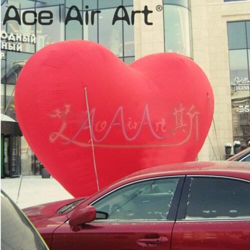4m H Valentine Standing Inflatable Heart Shaped Heart with Base Oxford Decoration for advertising and parties