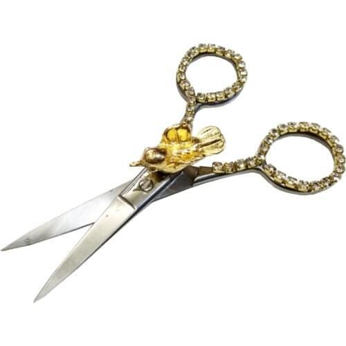 KAZIM ALIÇNişan Clipper Bird Cubic Zirconia Luxury Scissors Gold wedding bride mariage хна henna