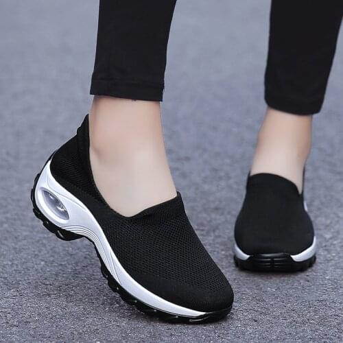 Shoes for Women 2021 Breathable Mesh Slip-on Basket Female Footwear Outdoor Women Sneakers Thick Bottom Platforms Tenis Feminino