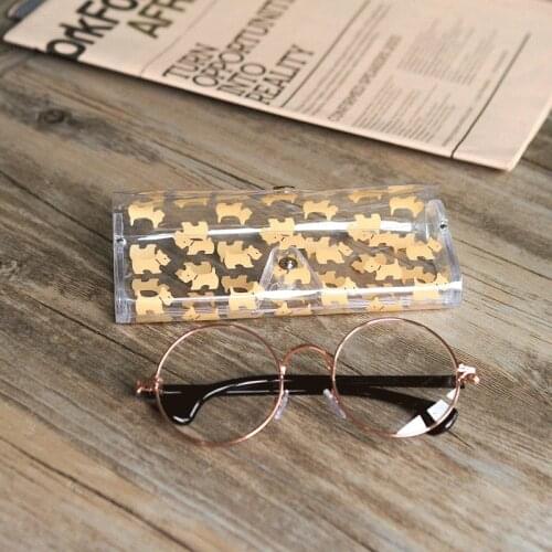 Cartoon Cute Travel Women Transparent PVC Eye Glasses Box Bag Case Protection Holder Carry Box Eyewear Accessories