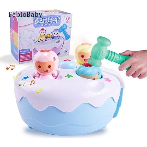 Cute Design Hammer Strike Baby Cartoon Toy Game Eletronic Music And Light Educational Children Family Interaction Board Game