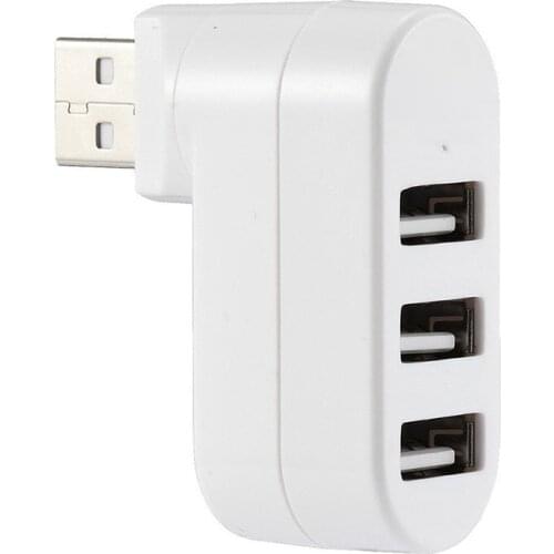 Mini 3 Port USB 2.0 Rotating Splitter Adapter Hub for MacBook PC Laptop Notebook Adapter Parts Mobile Phone Flex Cables H-best