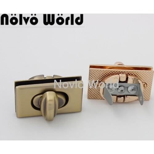 Nolvo World 2-10 pieces 4 colors 35*19mm turn lock Bag lock Metal clasp turn lock twist luggage
