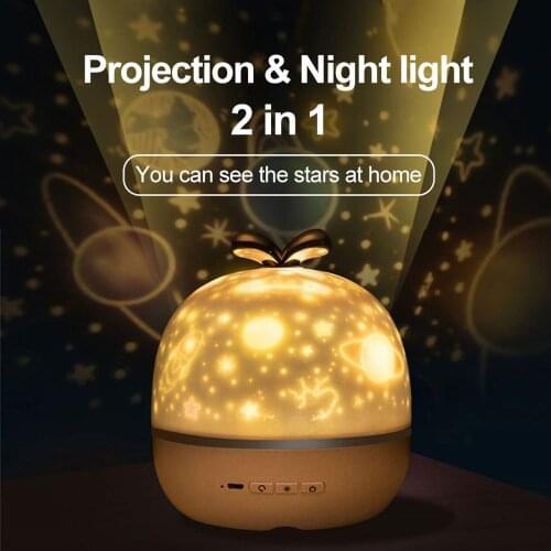 Music Projector Rotating Night Light with BT Speaker Chargeable Universe Starry Sky LED Lamp Colorful Flashing Star Kids Sleep
