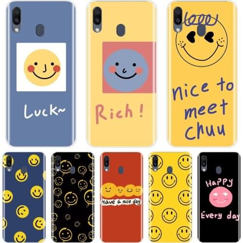 Soft Phone Case For Samsung Galaxy M40 M30 M20 M10 Case Silicone Yellow Smile Back Cover For Samsung Galaxy M10 M20 M30 M40 Case