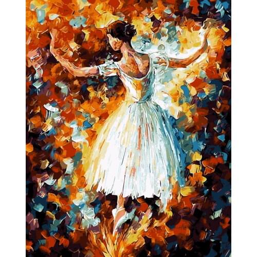 Frameless painting by number paint by numbers for home decor PBN for living room 4050 dancing