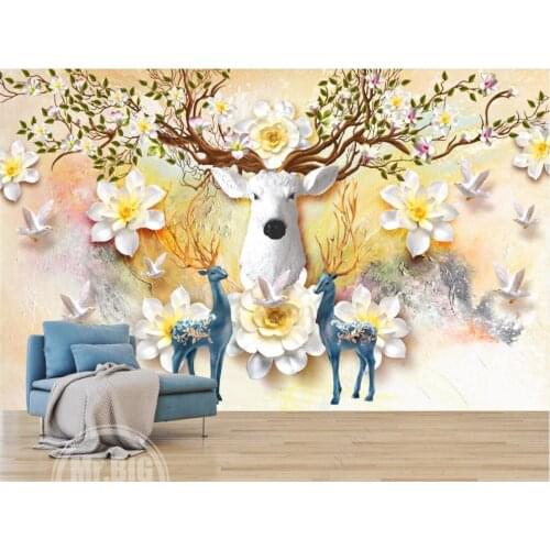 Custom mural 3d photo wallpaper European dream forest deer home decor wallpaper for walls living room in rolls