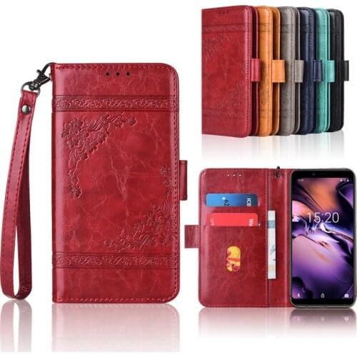 Newest Wallet case for UMIDIGI A3 Flip case with Strap,100% special PU leather embossing flower book cover