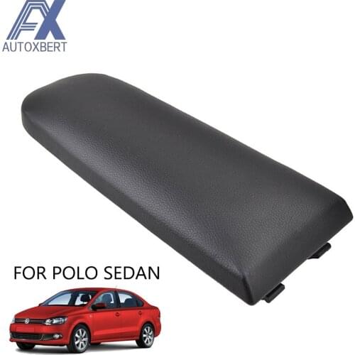 For Volkswagen VW Polo Sedan Center Console Arm Rest Lid PU Leather 2010 2011 2012 2013 2014 2015- 2018 Armrest Cover Latch