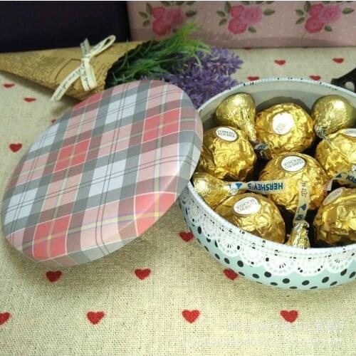 Portable Creative Round Tea Sugar Coffee Coin Storage Box Tin Box Flower Drawing Style Wedding Birthday Party Gifts