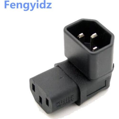Right Angled IEC Convert Adapter, Down Angled IEC 320 C14 to C13 for TV Wall C13 TO C14 #WPT604