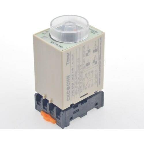 ST3PA series time relay / timer ST3P A-A/B/C/D/E/F/G 220V Power on time delay With Base Socket