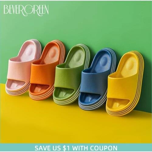 Home Kids Heel Shoes Summer Boys Girls Bathroom Slippers Non-slip 2021 New House Children Bath Slides Sandals Comfortable EVA
