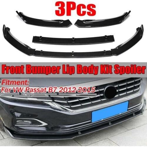High Quality Car Front Bumper Splitter Lip Body Kit Spoiler Diffuser Guard Protecor Cover Trim For VW For Passat B7 2012-2015