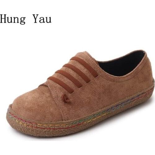 Women Flat Casual Shoes 2018 Autumn Fashion Outdoor Breathable Couple Shoes Woman Loafers Platform Solid Round Toe Comfortable