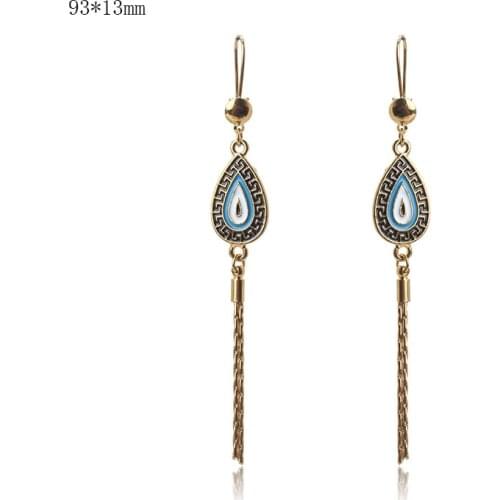 EVIL EYE new fashion Brand Trendy Alloy water drop Drop Earrings for Women Trendy evil eye gold Color Earrings Birthday