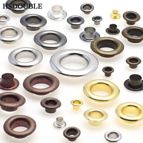 1000pcs/pack Metal Eyelets Grommets 3MM 4MM 5MM for Leather Craft DIY Scrapbooking Shoes Fashion Practical Accessories