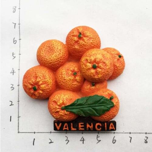 BABELEMI Resin 3D Fridge Magnet Spain Valencia Local Specialties Orange Souvenir