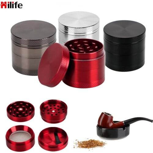 4-layer Spice Weed Cutter Smoking Pipe Accessories Zinc Alloy Herb Cutter Tobacco Grinder Household Commodity