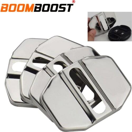 4 pcs/set rust proof Doors Stickers stainless steel door cover Car Interior door lock cover dust-proof For Jeep Cherokee