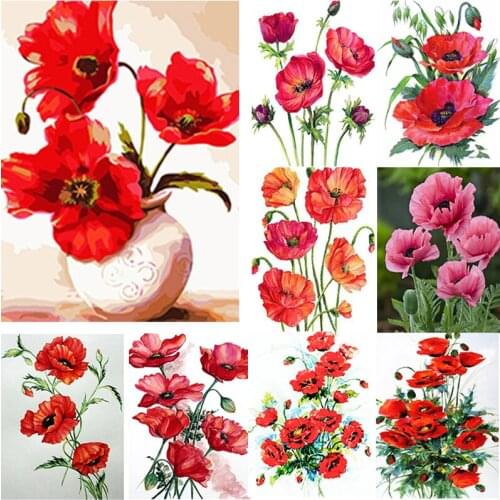 New 5D DIY Diamond Painting Flowers Diamond Embroidery Full Square Round Drill Rhinestones Crafts Scenery Home Decor Art Gift