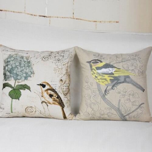 Embroidered Country flower bird Cushion chair sofa cushion modern home decor Rectangle pillow drop shipping