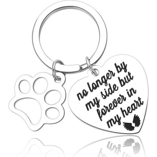 Pet Memorial Gift Keychain for Dogs Cats Loss of Pet Sympathy DIY Crafts Remembrance Jewelry Keyrings