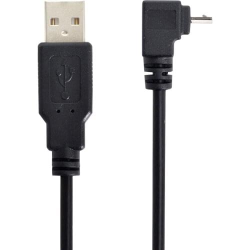 Cablecc Down angled 90 degree Micro USB to USB Data Charge Cable for i9500 9300 N7100