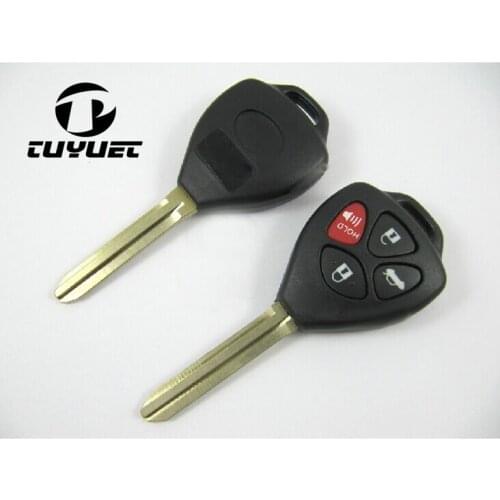 Remote Key Shell Case for Toyota Camry Avalon Corolla Matrix RAV4 Venza Yaris 4 Buttons Keyless Fob Cover Car Alarm Housing