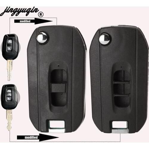 Jingyuqin 10ps Key Case for CHEVROLET CAPTIVA Car Key 2/3 Buttons Modified Blank Key Shell Cover